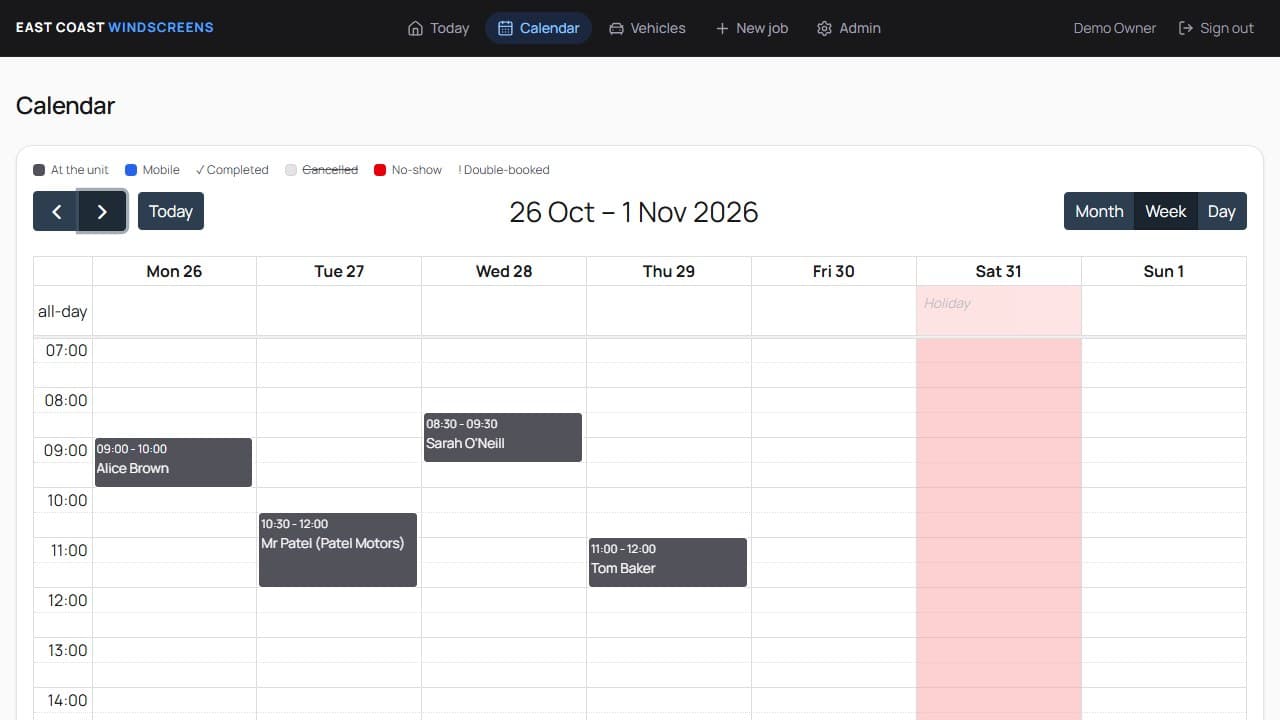 East Coast Staff Panel website screenshot