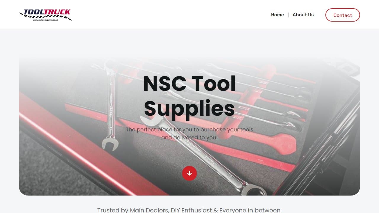 A custom-built catalogue site for a tool supply business, structured around clear product categories and easy enquiries.